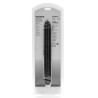 Real Rock Double Gode Straight Slim 30.5 x 3.5cm Noir